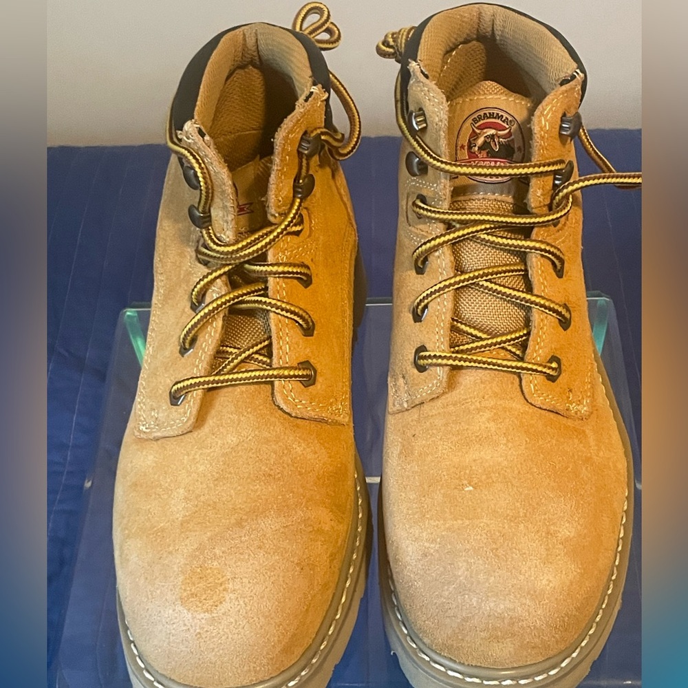 Brahma men's leather work boots GUC